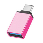 Адаптер Yotrix OTG-USB Adapter универсальный (USB Type C-USB 3.0, розовый)
