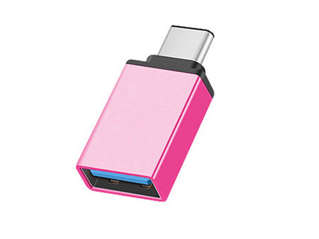 Адаптер Yotrix OTG-USB Adapter универсальный (USB Type C-USB 3.0, розовый)
