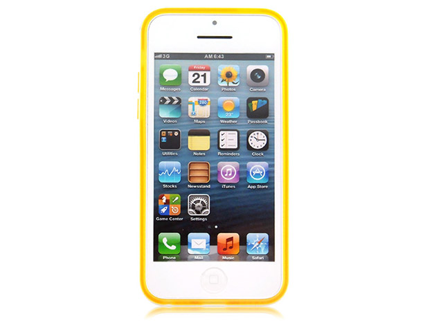 Чехол Discovery Buy Intelligent Dual Color Case для Apple iPhone 5C (желтый, гелевый/пластиковый)