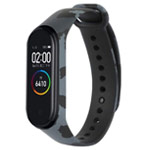 Ремешок для браслета Xiaomi Mi Band 3/4 (Gray Camo, силиконовый)