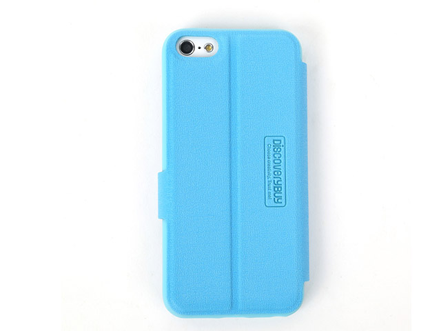 Чехол Discovery Buy Cloud Series Case для Apple iPhone 5C (голубой, кожанный)