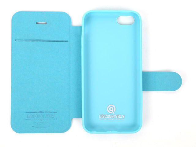 Чехол Discovery Buy Cloud Series Case для Apple iPhone 5C (голубой, кожанный)