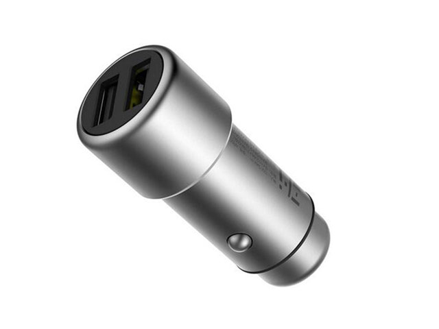 Зарядное устройство Xiaomi Mi Car Charger 2 универсальное (автомобильное, 2.4A, 2xUSB, Quick Charge 3.0, серебристое)