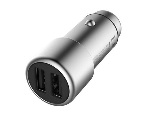 Зарядное устройство Xiaomi Mi Car Charger 2 универсальное (автомобильное, 2.4A, 2xUSB, Quick Charge 3.0, серебристое)