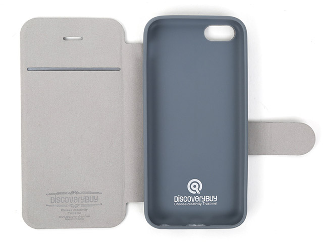 Чехол Discovery Buy Cloud Series Case для Apple iPhone 5C (серый, кожанный)