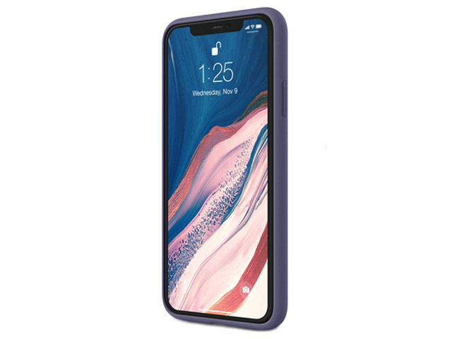 Чехол Yotrix LiquidSilicone для Apple iPhone 11 pro (серо-сиреневый, гелевый)