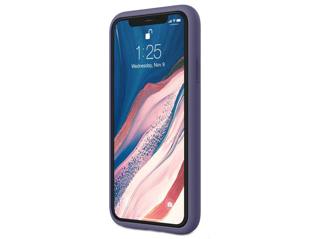 Чехол Yotrix LiquidSilicone для Apple iPhone 11 (серо-сиреневый, гелевый)