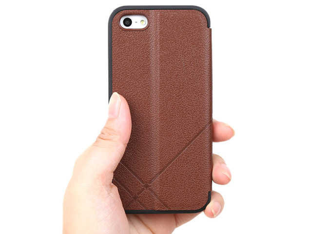 Чехол Discovery Buy Elegant Case для Apple iPhone 5C (коричневый, кожанный)