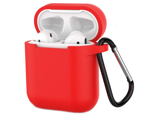 Чехол Yotrix Buckle Case для Apple AirPods (красный, силиконовый)