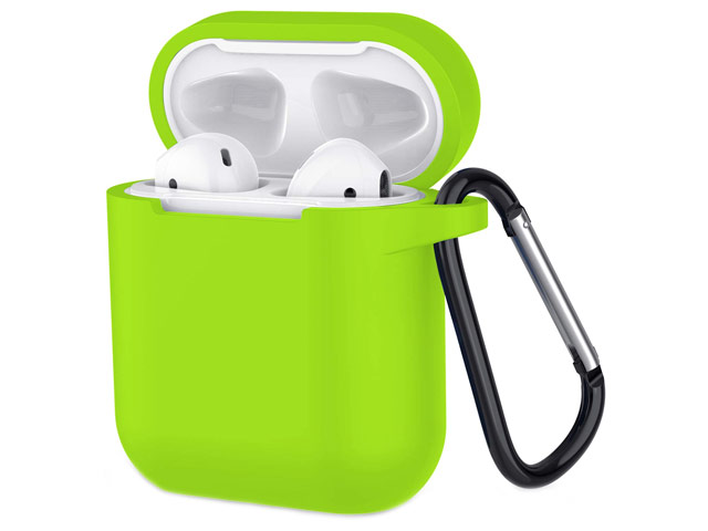 Чехол Yotrix Buckle Case для Apple AirPods (зеленый, силиконовый)