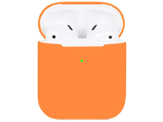 Чехол Yotrix Protection Case для Apple AirPods (оранжевый, силиконовый)