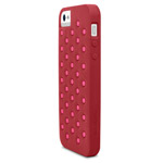 Чехол X-doria Spots Case для Apple iPhone 5/5S (красный, силиконовый)