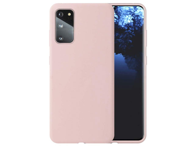 Чехол Yotrix LiquidSilicone для Samsung Galaxy S20 (розовый, гелевый)