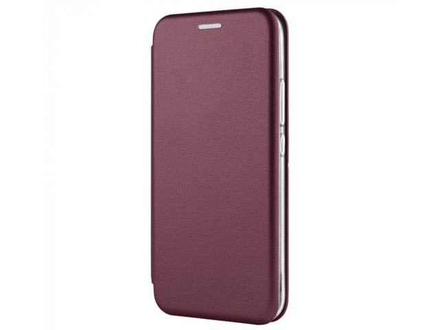 Чехол Yotrix FolioCase Plain для Samsung Galaxy A01 (бордовый, кожаный)