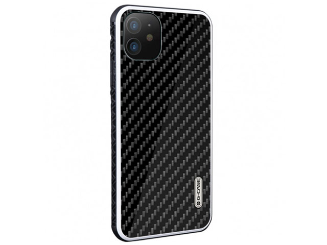 Чехол G-Case Carbon Fiber Shield Series для Apple iPhone 11 (черный, карбоновый)