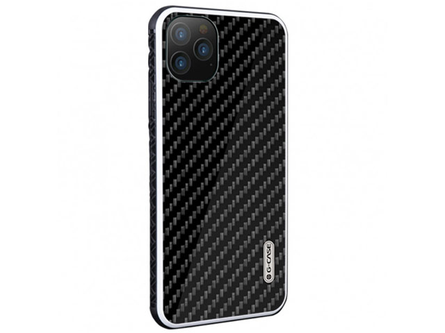 Чехол G-Case Carbon Fiber Shield Series для Apple iPhone 11 pro max (черный, карбоновый)