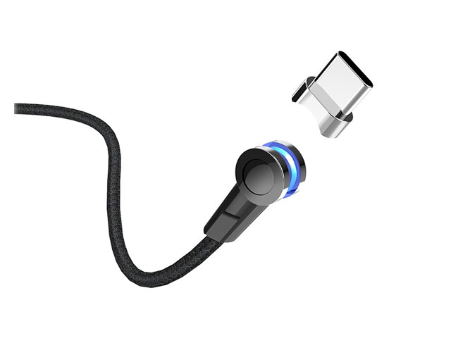 USB-кабель Hoco Magnetic Cable S8 (USB Type C, черный, магнитный, 3A, 1.2 м)