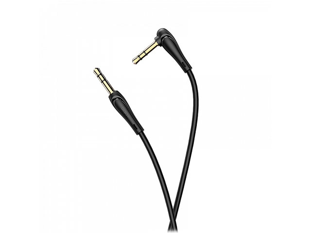 AUX-кабель Hoco Aux Audio cable UPA14 (1 м, разъемы 3.5 мм, 90-град., черный)