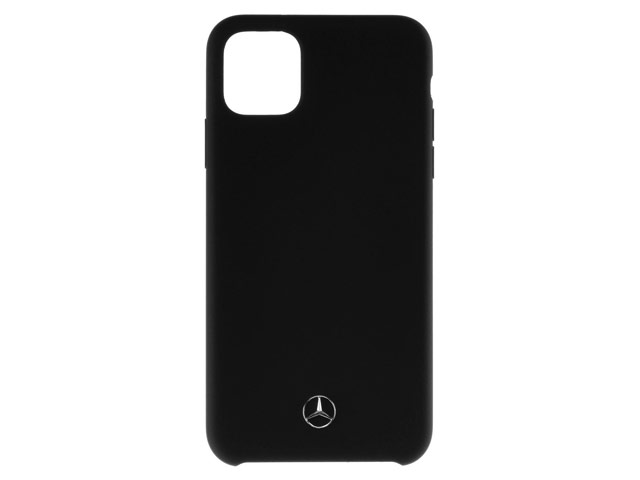Чехол Mercedes-Benz Liquid Silicone Case для Apple iPhone 11 (черный, силиконовый)