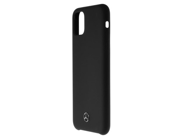 Чехол Mercedes-Benz Liquid Silicone Case для Apple iPhone 11 (черный, силиконовый)