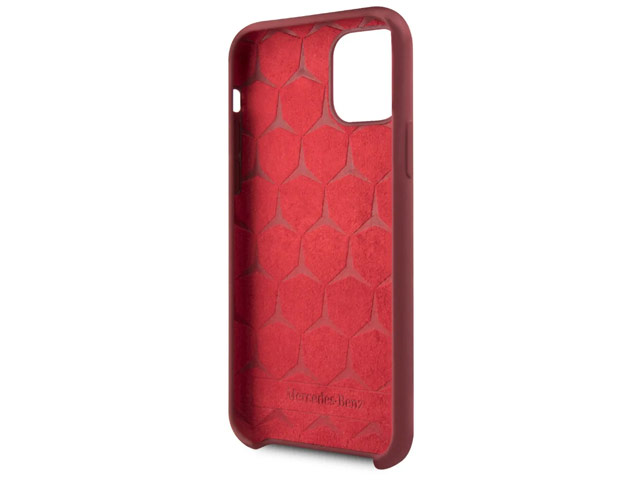 Чехол Mercedes-Benz Liquid Silicone Case для Apple iPhone 11 (красный, силиконовый)