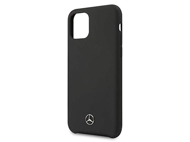 Чехол Mercedes-Benz Liquid Silicone Case для Apple iPhone 11 pro max (черный, силиконовый)