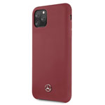 Чехол Mercedes-Benz Liquid Silicone Case для Apple iPhone 11 pro (красный, силиконовый)