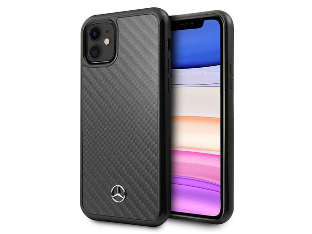 Чехол Mercedes-Benz Dynamic Line Real Carbon для Apple iPhone 11 (черный, карбон)