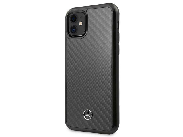 Чехол Mercedes-Benz Dynamic Line Real Carbon для Apple iPhone 11 (черный, карбон)