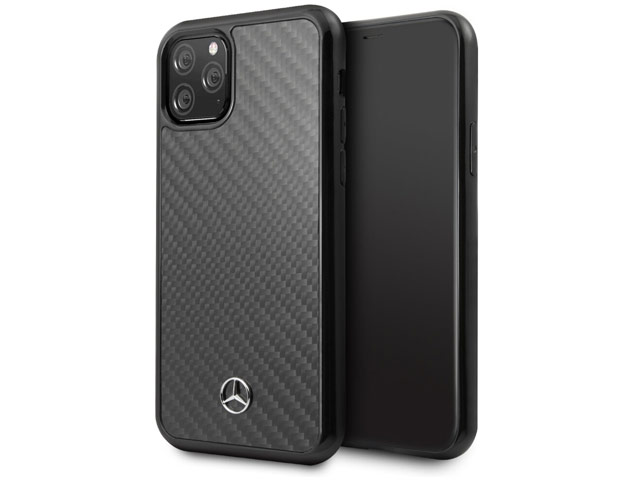 Чехол Mercedes-Benz Dynamic Line Real Carbon для Apple iPhone 11 pro (черный, карбон)