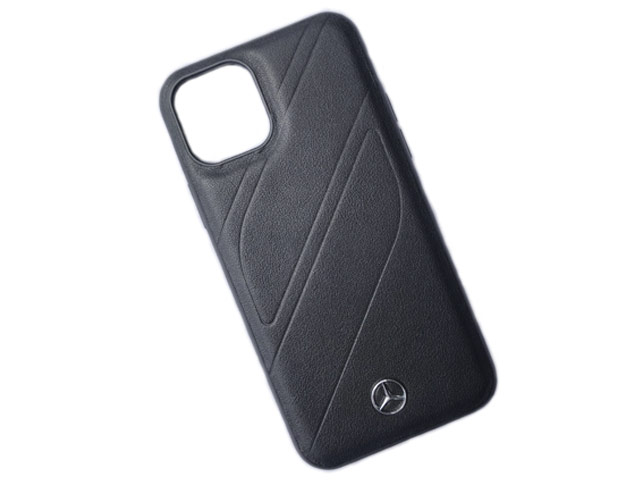 Чехол Mercedes-Benz New Organic Real Leather для Apple iPhone 11 (черный, кожаный)
