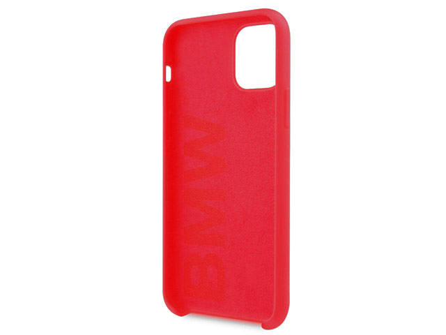 Чехол BMW Signature Liquid Silicone для Apple iPhone 11 pro max (красный, силиконовый)