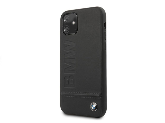 Чехол BMW Signature Real Leather для Apple iPhone 11 (черный, кожаный)