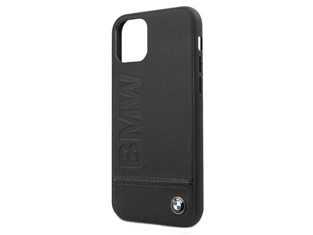 Чехол BMW Signature Real Leather для Apple iPhone 11 (черный, кожаный)