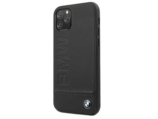 Чехол BMW Signature Real Leather для Apple iPhone 11 pro max (черный, кожаный)