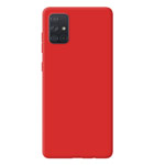 Чехол Yotrix LiquidSilicone для Samsung Galaxy A51 (красный, гелевый)