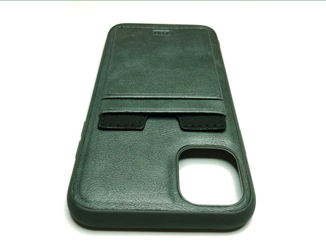 Чехол HDD Luxury Card Slot Case для Apple iPhone 11 (темно-зеленый, кожаный)