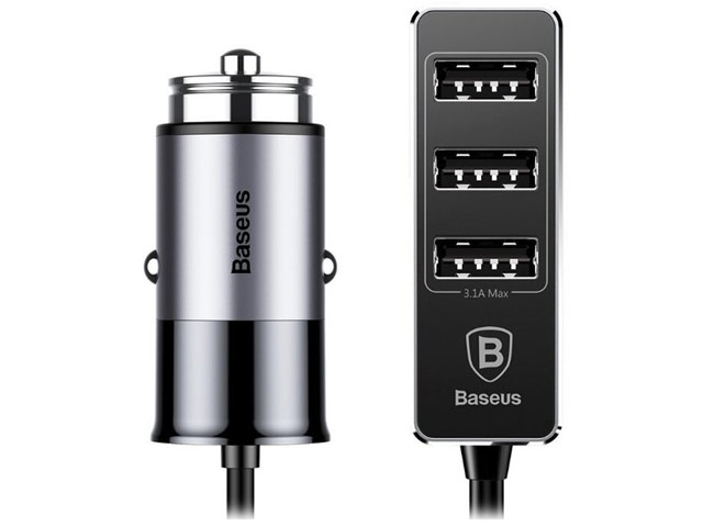 Зарядное устройство Baseus Enjoy Car Charger универсальное (автомобильное, 5.5A, 4 x USB, черное)