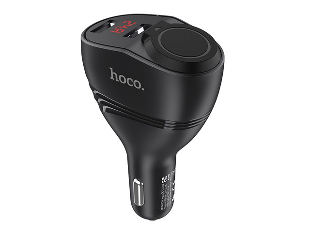 Зарядное устройство Hoco Car Charger Z34 универсальное (автомобильное, 3.1A, 2 x USB, индикатор, черное)