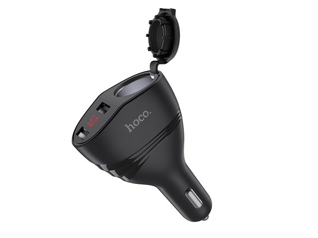 Зарядное устройство Hoco Car Charger Z34 универсальное (автомобильное, 3.1A, 2 x USB, индикатор, черное)