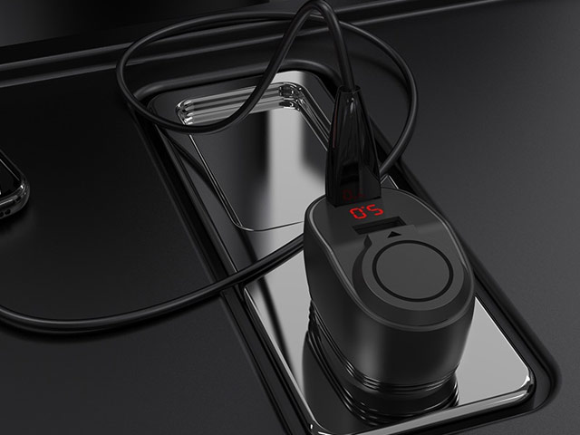 Зарядное устройство Hoco Car Charger Z34 универсальное (автомобильное, 3.1A, 2 x USB, индикатор, черное)