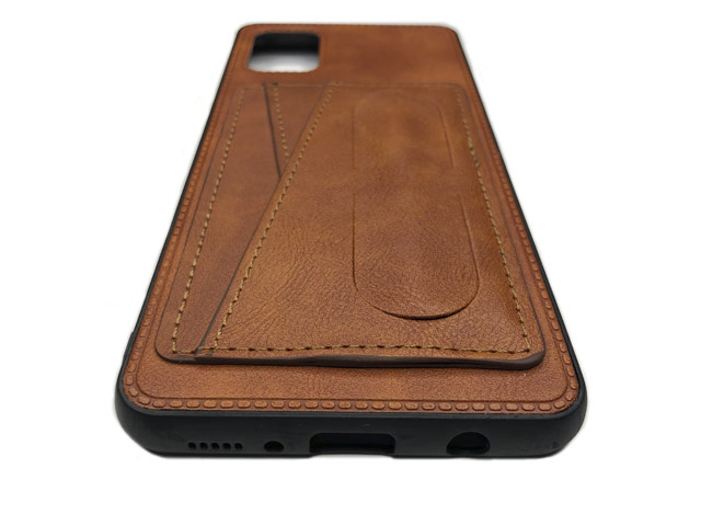 Чехол Yotrix SnapCase Holder для Samsung Galaxy A51 (коричневый, экокожа)