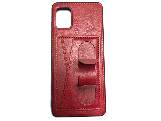 Чехол Yotrix SnapCase Holder для Samsung Galaxy A51 (красный, экокожа)