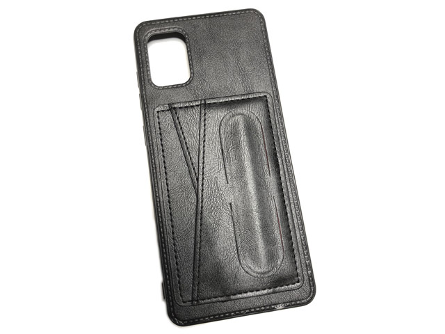 Чехол Yotrix SnapCase Holder для Samsung Galaxy A51 (черный, экокожа)