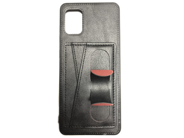 Чехол Yotrix SnapCase Holder для Samsung Galaxy A51 (черный, экокожа)
