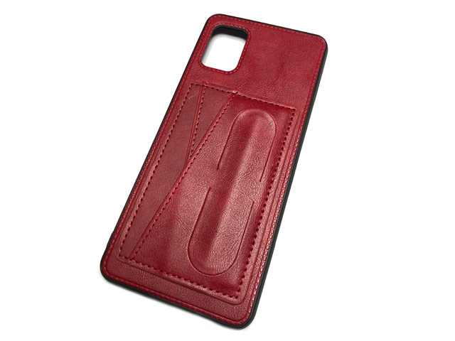 Чехол Yotrix SnapCase Holder для Samsung Galaxy A41 (красный, экокожа)