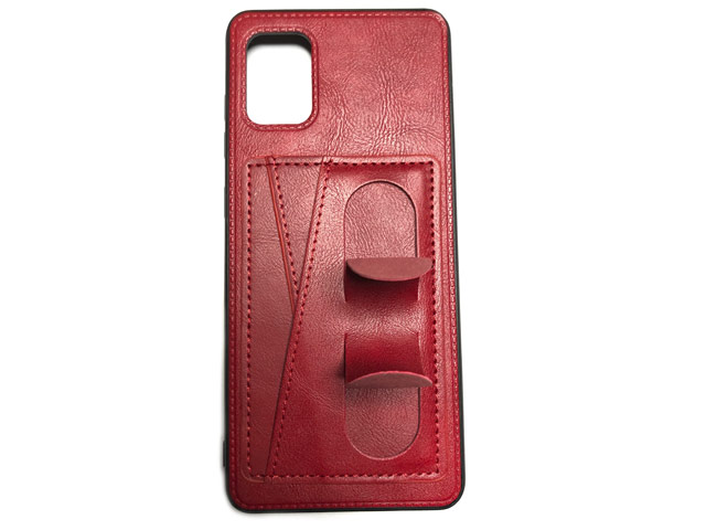 Чехол Yotrix SnapCase Holder для Samsung Galaxy A41 (красный, экокожа)