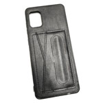 Чехол Yotrix SnapCase Holder для Samsung Galaxy A41 (черный, экокожа)