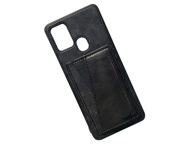 Чехол Yotrix SnapCase Holder для Samsung Galaxy A21s (черный, экокожа)