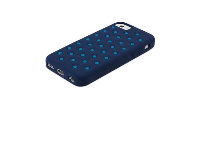 Чехол X-doria Spots Case для Apple iPhone 5C (синий, силиконовый)